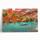 Black and white large canvas print of a Japanese scenery, ideal for kitchen wall art or bedroom ambiance.