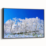 Black and white landscape art painting of a serene Korean scenery on framed canvas, suitable for bedroom wall decor.