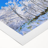 Art deco poster featuring a serene Korean landscape in pastel shades on rolled canvas, ideal for dining room decor.