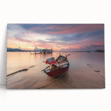 Black and white photograph of a Malaysian landscape on stretched canvas, ideal for kitchen wall art or bedroom ambiance.