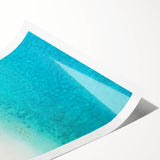 Extra large rolled print featuring line art flowers in a Maldives scenery, ideal for large living room wall art.