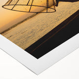 Art deco poster featuring a serene Myanmar landscape in muted earth tones on rolled canvas, ideal for dining room wall art.