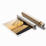 Extra large rolled print featuring a serene Myanmar landscape with lush greenery and floral elements.