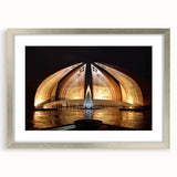 Textured abstract art print of a serene Pakistani landscape in muted earth tones on a framed canvas.