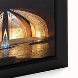 Extra large framed canvas of a textured, colorful Pakistani landscape, ideal for living room decor.