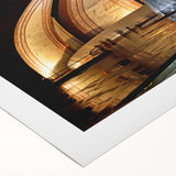 Art Deco poster of a Pakistani landscape in muted earth tones on rolled canvas, suitable for dining room or bathroom.