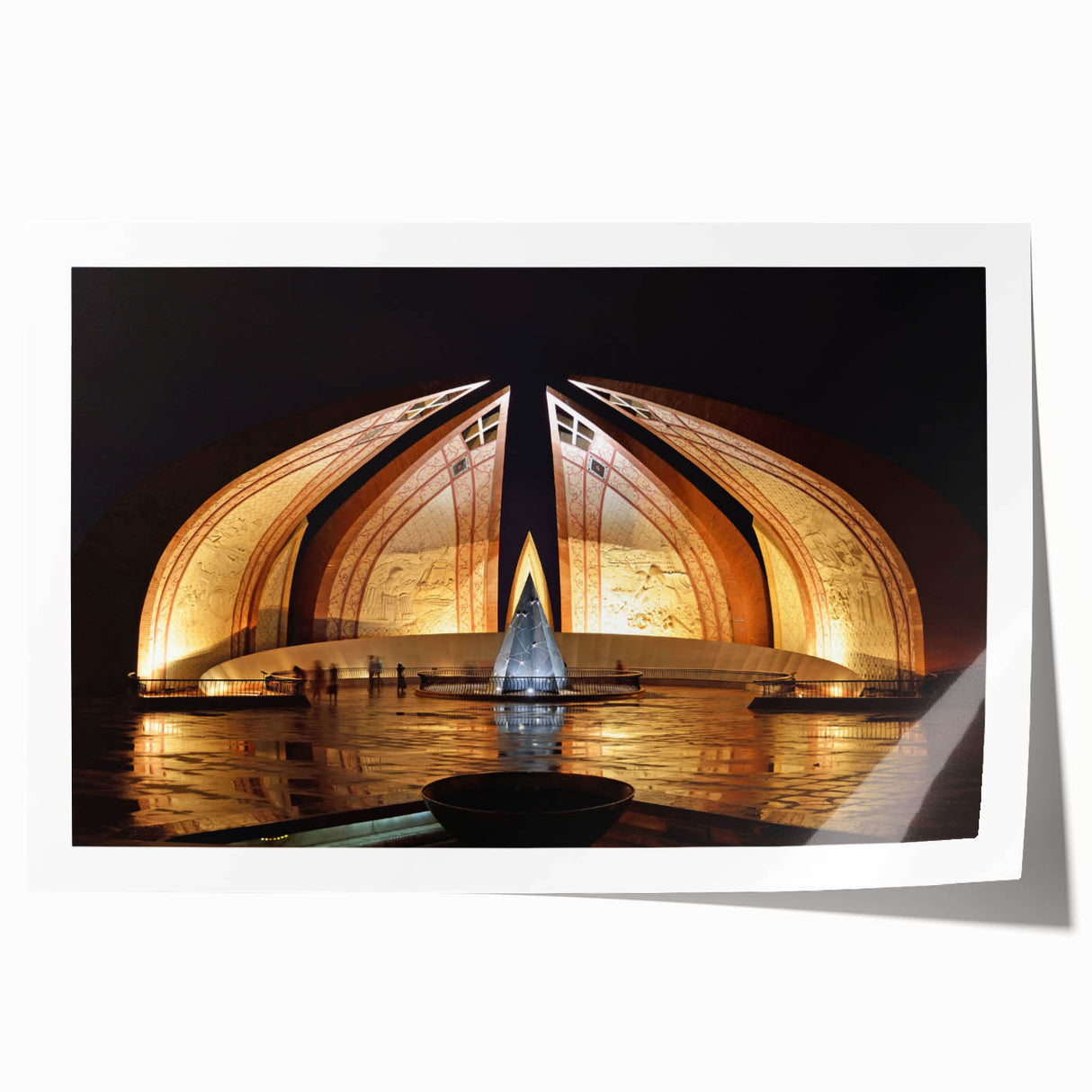 Extra large rolled print of a serene Pakistani landscape with soft pastel colors, ideal for dining room wall art.