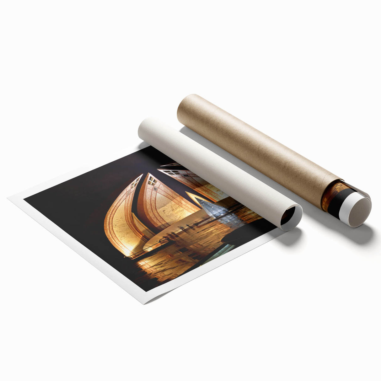 Extra large rolled print of a vibrant floral landscape, ideal for classy bathroom wall art.
