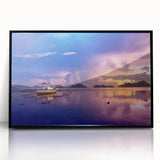 Large abstract wall art depicting a serene Philippine landscape in muted earth tones on a framed acrylic.