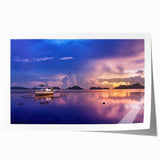 Extra large rolled print of a serene Philippine landscape with lush greenery and floral elements.