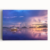 Black and white photograph of a Philippine landscape on stretched canvas, ideal for kitchen art.