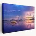 Large canvas print of a serene Philippine landscape in muted green and blue tones, suitable for kitchen wall art.