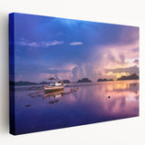 Large canvas print of a serene Philippine landscape in muted green and blue tones, suitable for kitchen wall art.