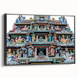 Black and white framed canvas of Singapore skyline, featuring vintage poster style, ideal for bedroom wall art.