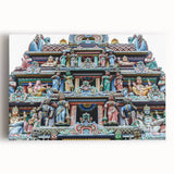 Black and white large art print of Singapore skyline on stretched canvas, suitable for kitchen wall art.