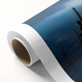 Art Deco poster of a Sri Lankan landscape in pastel shades on rolled canvas, ideal for nursery wall art.