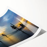 Extra large rolled print featuring line art flowers in monochrome, ideal for large living room wall decor.