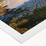 Art deco poster of a vibrant Taiwan scenery on rolled canvas, ideal for dining room wall art.