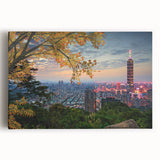Black and white large art print of Taiwan scenery on stretched canvas, suitable for kitchen wall art.