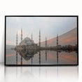 Large abstract wall art of a Turkish landscape in muted earth tones on a framed acrylic, ideal for modern living room decor.