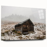 Abstract acrylic print of Adelaide scenery in muted earth tones, suitable for bedroom or dining room decor.