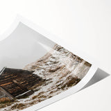 Extra large wall art featuring line art flowers in neutral tones on a rolled print, suitable for large living room decor.