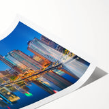 Extra large wall art featuring line art flowers in subtle earth tones on a rolled canvas, ideal for large living room decor.