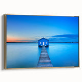 Landscape art painting of Perth, Australia on framed canvas.