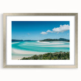 Abstract art print of Queensland scenery in muted earth tones on a framed canvas, ideal for dining room decor.