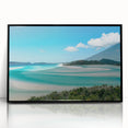 Large abstract wall art depicting Queensland scenery in muted earth tones on a framed acrylic print.