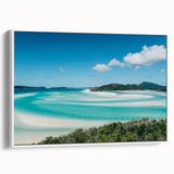 Framed canvas of a Queensland landscape in muted earth tones, ideal for bedroom wall art.