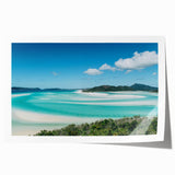 Extra large rolled print of Queensland scenery with vibrant green and blue tones, ideal for dining room wall art.