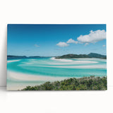 Black and white stretched canvas featuring a panoramic Queensland scenery, ideal for kitchen wall art or bedroom ambiance.