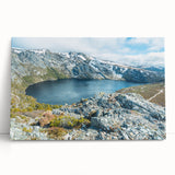 Black and white photograph of Tasmania scenery on large stretched canvas, ideal for kitchen wall art or bedroom ambiance.