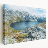 Scenic view of Tasmania on large stretched canvas with natural and green color tones, ideal for kitchen wall art.