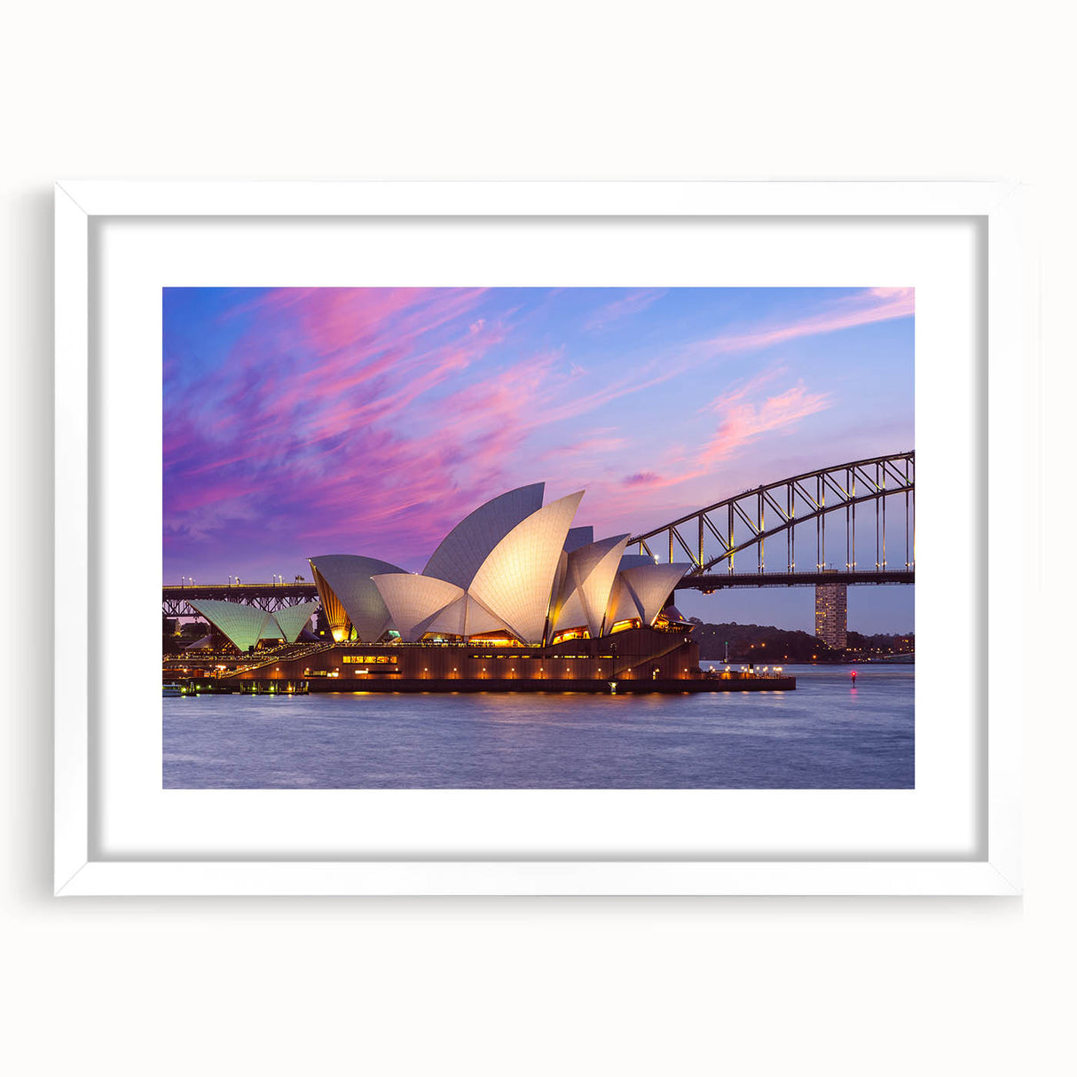 Textured abstract art print depicting a serene Australian landscape in muted earth tones, framed with a white mat.