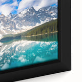 Framed canvas depicting a textured black wall art scene of Alberta, Canada, with vibrant color accents.