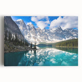Landscape photo of Alberta, Canada in black and white on stretched canvas, suitable for kitchen art.