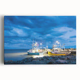 Black and white stretched canvas of New Brunswick scenery, ideal for kitchen wall art.