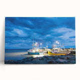 Black and white stretched canvas of New Brunswick scenery, ideal for kitchen wall art or bedroom.