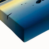 Black and white landscape art of Northwest Territories on stretched canvas, ideal for bedroom wall decor.