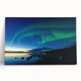 Black and white photo of Northwest Territories landscape on stretched canvas, ideal for kitchen wall art.