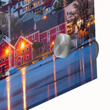 Large abstract wall art depicting the Nova Scotia scenery in muted earth tones on acrylic glass.