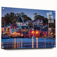 Acrylic print of Nova Scotia scenery in muted blues and greens, suitable for dining room or bedroom decor.