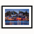 Extra large framed abstract art print depicting a textured, colorful scenery of Nova Scotia, ideal for living room decor.