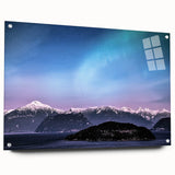 Acrylic print of a Yukon landscape in muted earth tones, suitable for bedroom or dining room decor.