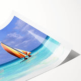 Extra large wall art featuring line art flowers in soft pastel shades on a rolled print, ideal for large living room decor.