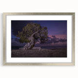 Extra large abstract art print depicting a textured Caribbean scenery in muted blue and sandy tones.