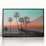 Large abstract wall art depicting the serene Caribbean Bahamas in muted oceanic tones, framed acrylic.