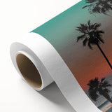 Art Deco style poster of the Caribbean Bahamas on rolled canvas in pastel shades, ideal for nursery wall art.